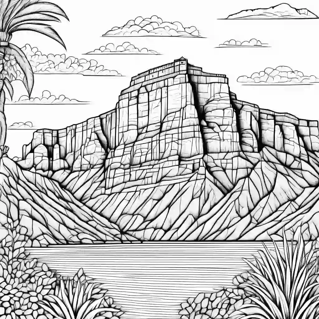 Table Mountain coloring pages